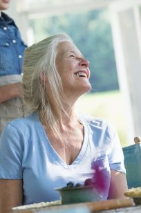 Farmhouse in the country in New York State. A grandmother and family.